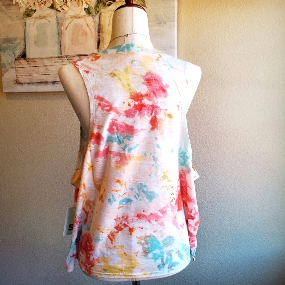 SO | Junior's Muscle Tank in Peach Multi Dye sz 2X - Picture 4 of 7